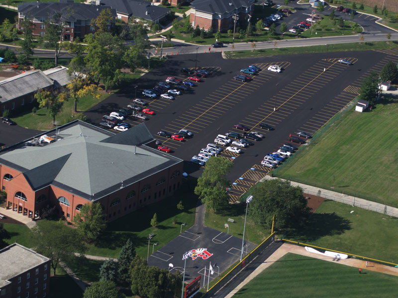 Benedictine University paving project by rose paving